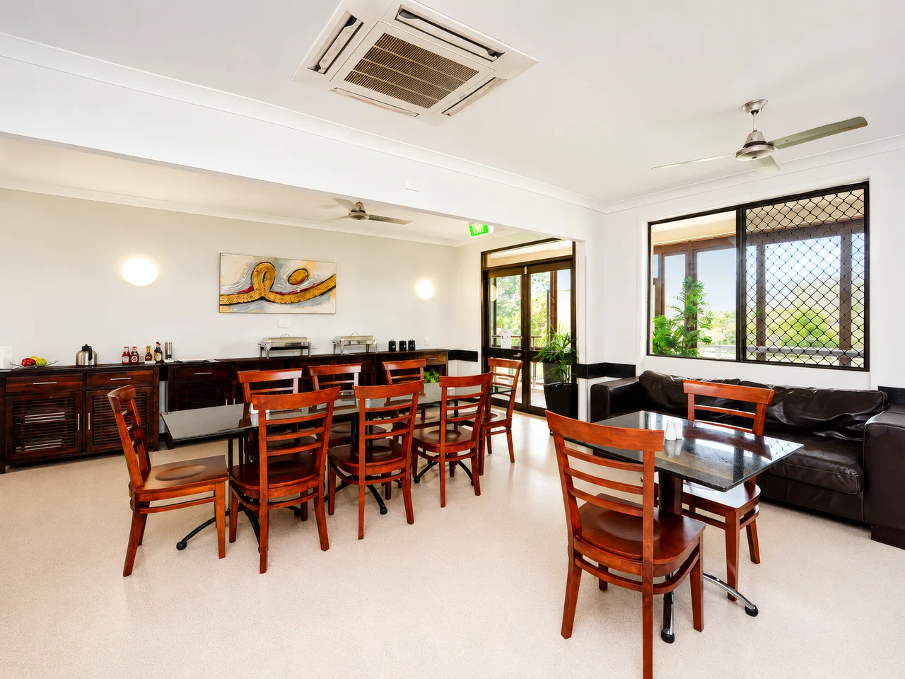 The dining room — buffet side